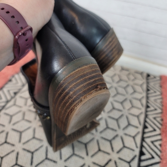LUCKY BRAND KENDY BLACK STUDDED BOOTIES, SZ 10 - Picture 14 of 14